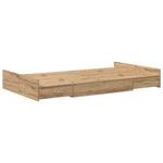 Seng Med Lagring Artisan Eik 120 X 190 Cm Konstruert Tre