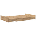Seng Med Lagring Artisan Eik 120 X 190 Cm Konstruert Tre