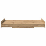Seng Med Lagring Artisan Eik 120 X 190 Cm Konstruert Tre
