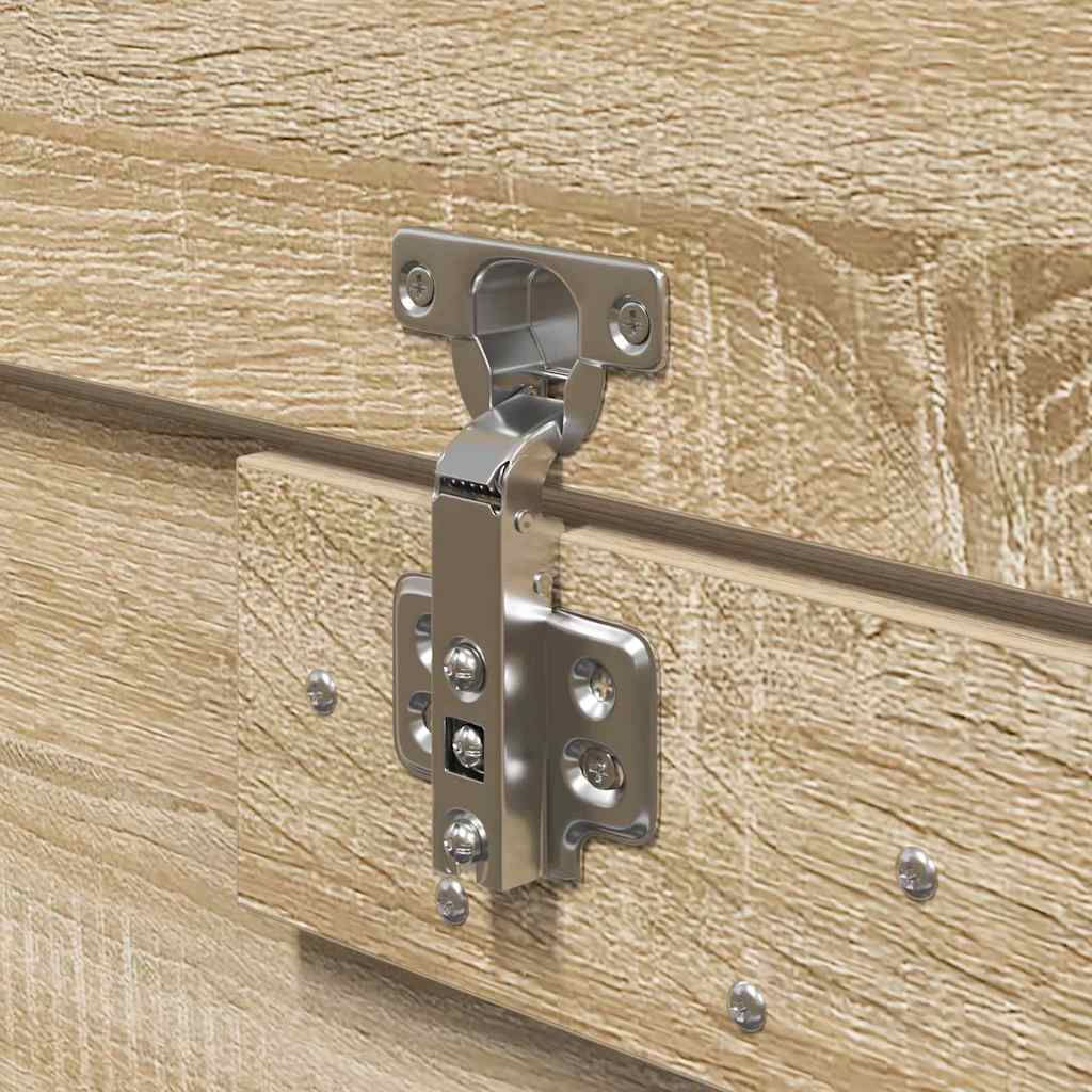 Seng Med Lagring Sonoma Eik 120 X 200 Cm Konstruert Tre