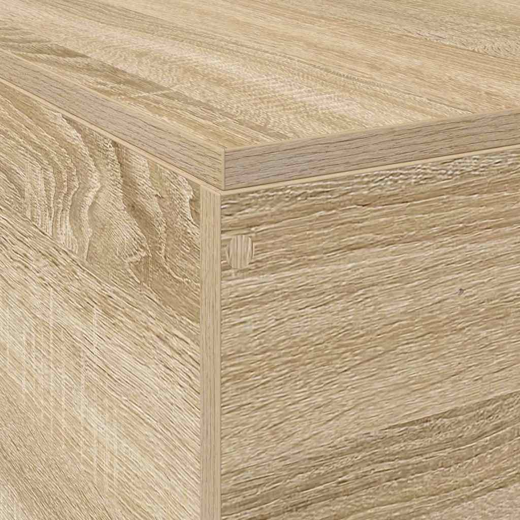 Seng Med Lagring Sonoma Eik 120 X 200 Cm Konstruert Tre