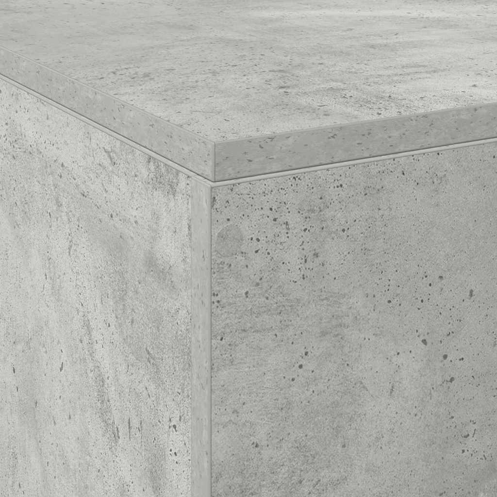 Seng Med Lagring Betonggrå 120 X 200 Cm Konstruert Tre