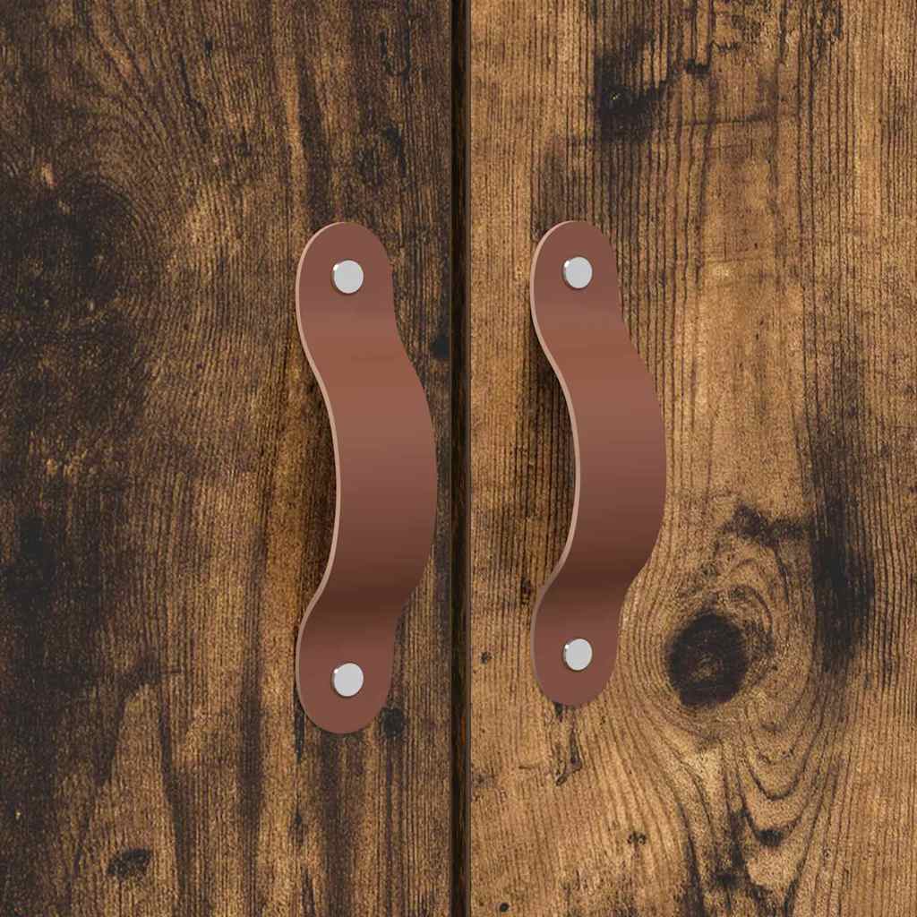 Seng Med Lagring Røkt Eik 120 X 200 Cm Konstruert Tre