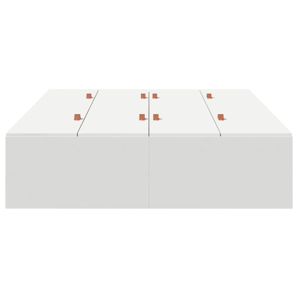 Seng Med Lagring Med Lagring Hvit 120 X 190 Cm Konstruert Tre
