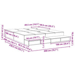 Seng Med Lagring Med Skuff Hvit 200 Cm Konstruert Tre