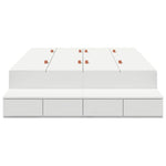 Seng Med Lagring Med Skuff Hvit 120 Cm Konstruert Tre