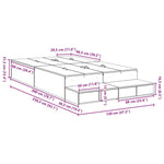 Seng Med Lagring Med Skuff Betonggrå 120 Cm Konstruert Tre