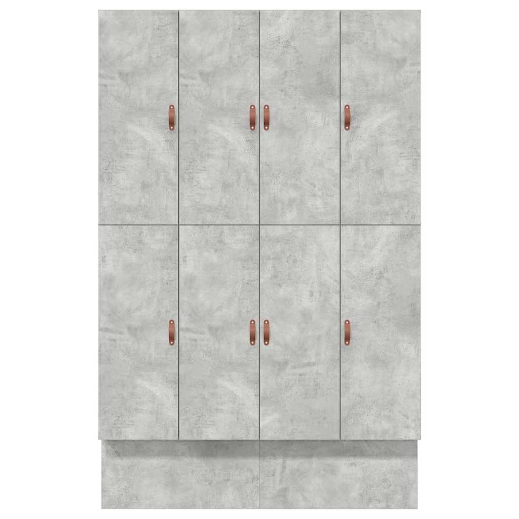 Seng Med Lagring Med Skuff Betonggrå 150 Cm Konstruert Tre