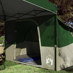 Camping Telt Sett Med Tak 2 Pcs Grønn Taffeta Og Stoff