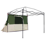 Camping Telt Sett Med Tak 2 Pcs Grønn Taffeta Og Stoff