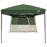 Camping Telt Sett Med Tak 2 Pcs Grønn Taffeta Og Stoff