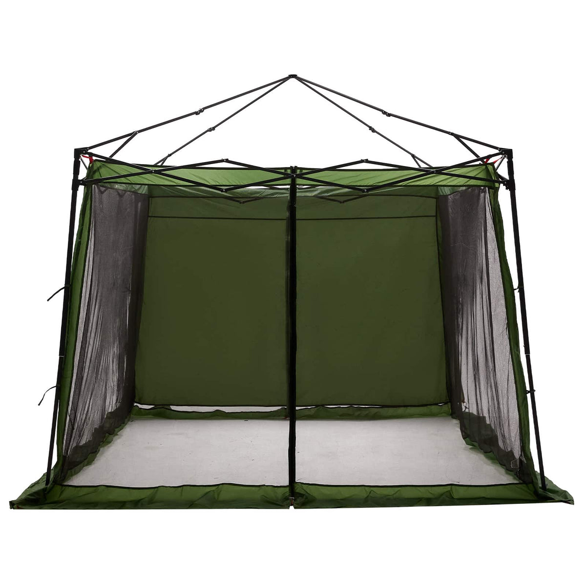 Camping Telt Sett Med Tak 2 Pcs Grønn Taffeta Og Stoff