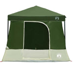 Camping Telt Sett Med Tak 2 Pcs Grønn Taffeta Og Stoff