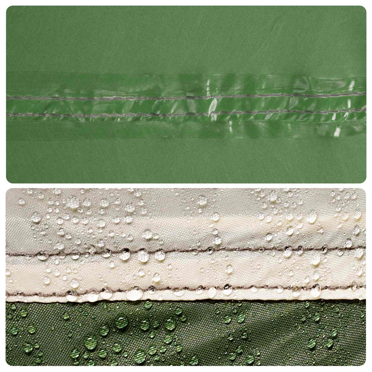 Camping Telt Sett Med Tak 2 Pcs Grønn Taffeta Og Stoff