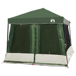 Camping Telt Sett Med Tak 2 Pcs Grønn Taffeta Og Stoff