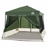 Camping Telt Sett Med Tak 2 Pcs Grønn Taffeta Og Stoff