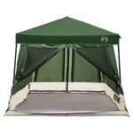 Camping Telt Sett Med Tak 2 Pcs Grønn Taffeta Og Stoff