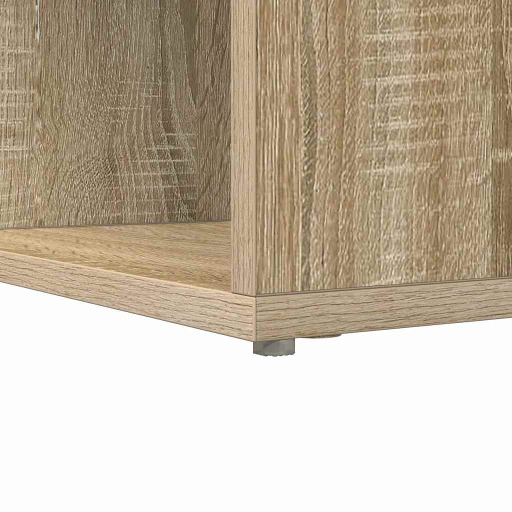 Hjørneskrivebord Med Hylle Sonoma Eik 101,5 X 149,5 X 149,5 Cm
