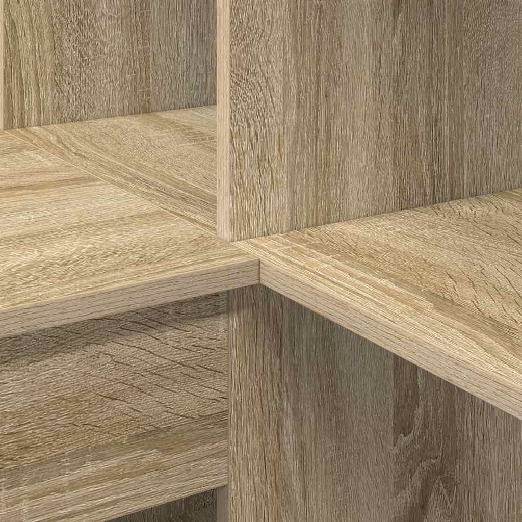 Hjørneskrivebord Med Hylle Sonoma Eik 101,5 X 149,5 X 149,5 Cm