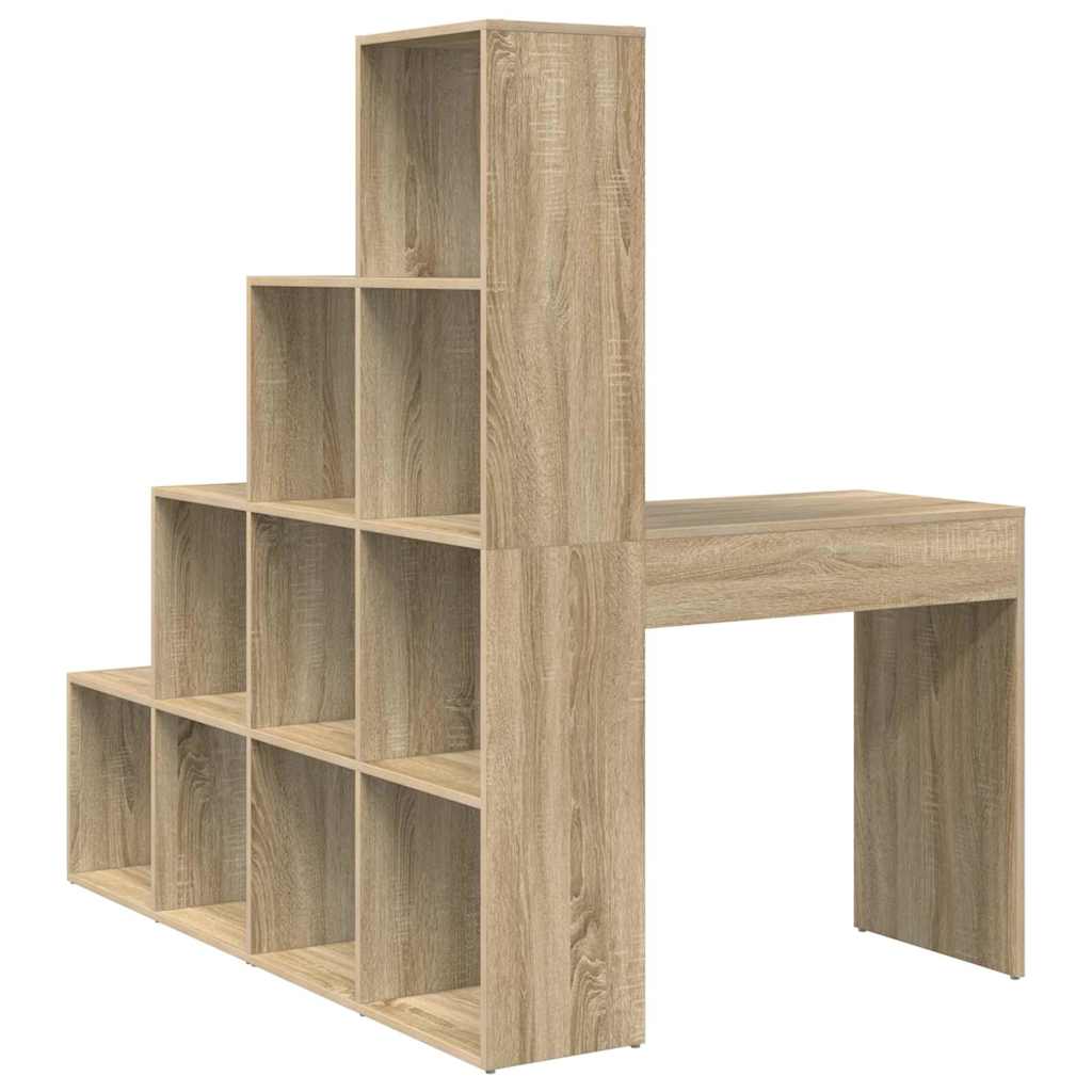 Hjørneskrivebord Med Hylle Sonoma Eik 101,5 X 149,5 X 149,5 Cm
