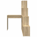 Hjørneskrivebord Med Hylle Sonoma Eik 101,5 X 149,5 X 149,5 Cm