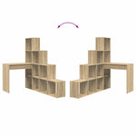 Hjørneskrivebord Med Hylle Sonoma Eik 101,5 X 149,5 X 149,5 Cm