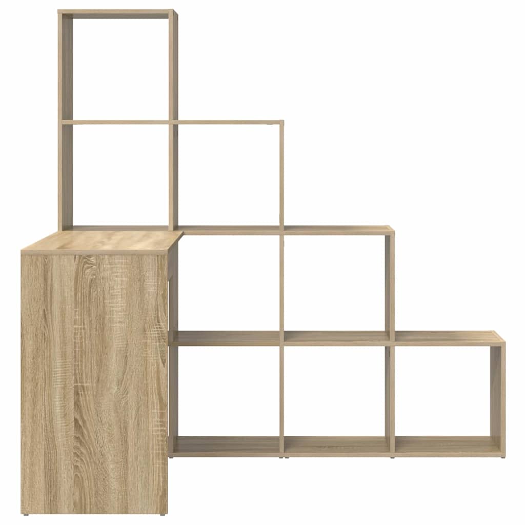 Hjørneskrivebord Med Hylle Sonoma Eik 101,5 X 149,5 X 149,5 Cm