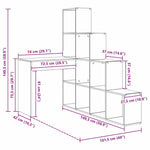 Hjørneskrivebord Med Hylle Sonoma Eik 101,5 X 149,5 X 149,5 Cm