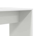 Skrivebord Med Hylle Hvit 138,5 X 55 X 143 Cm Konstruert Tre