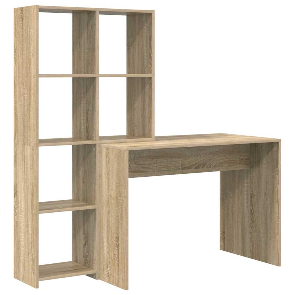 Skrivebord Sonoma Eik 138,5 X 55 X 143 Cm Konstruert Tre