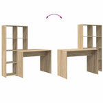 Skrivebord Sonoma Eik 138,5 X 55 X 143 Cm Konstruert Tre
