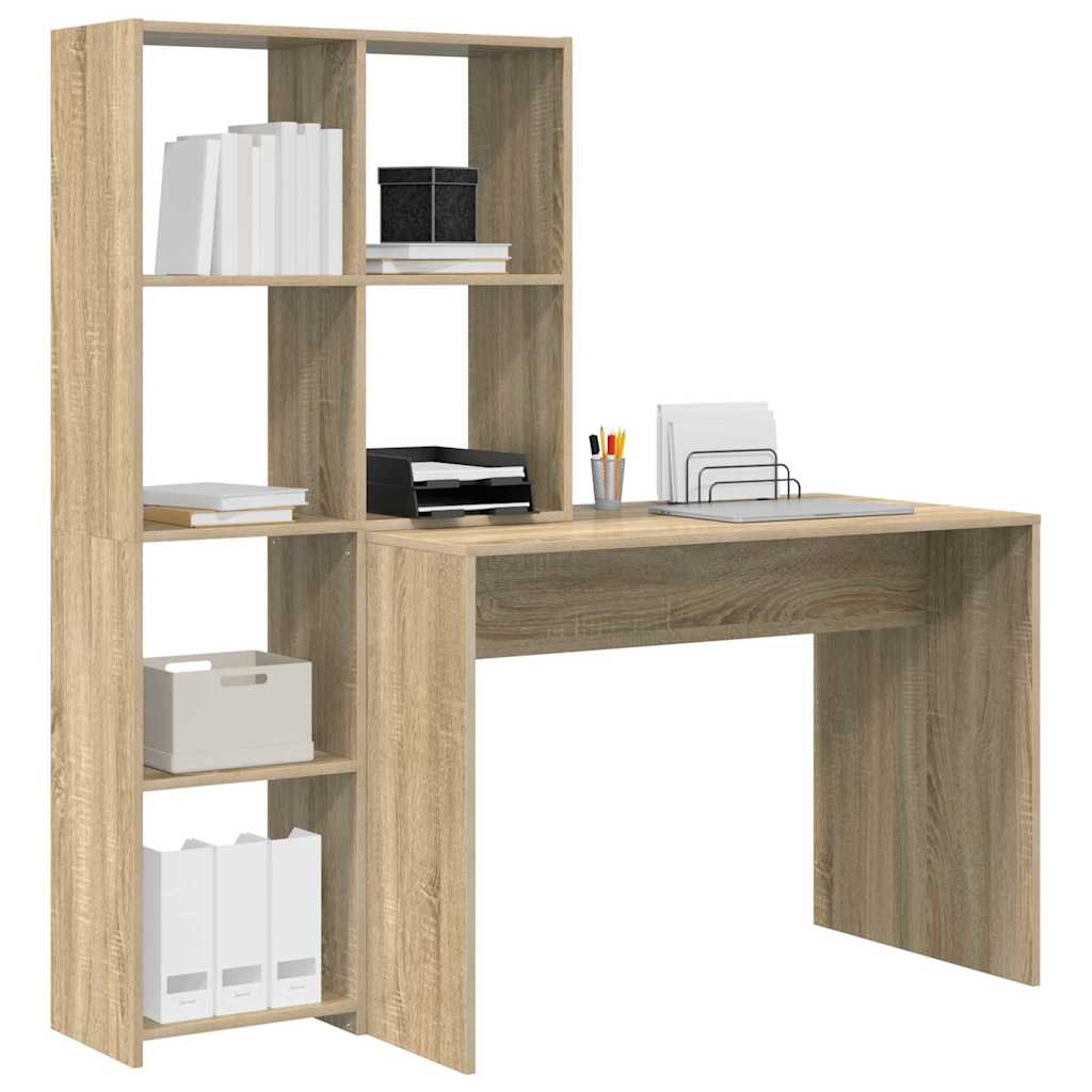 Skrivebord Sonoma Eik 138,5 X 55 X 143 Cm Konstruert Tre