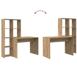 Skrivebord Artisan Eik 138,5 X 55 X 143 Cm Konstruert Tre