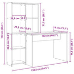 Skrivebord Artisan Eik 138,5 X 55 X 143 Cm Konstruert Tre