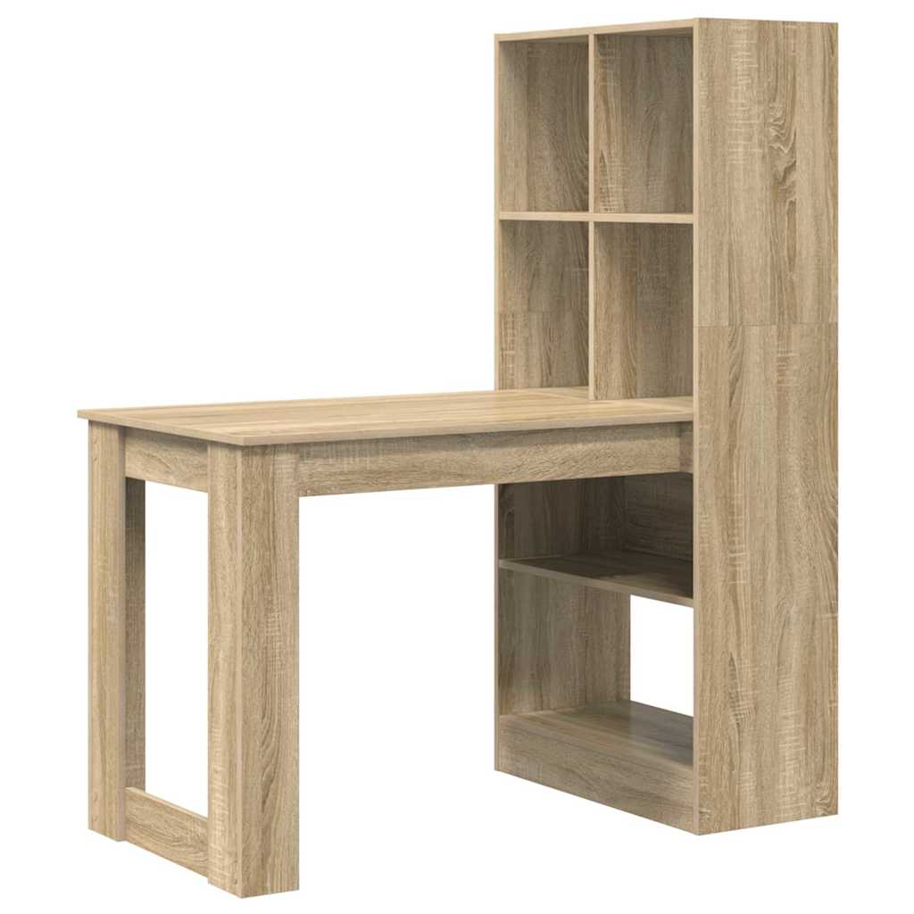 Skrivebord Sonoma Eik 122 X 67 X 145 Cm Konstruert Tre