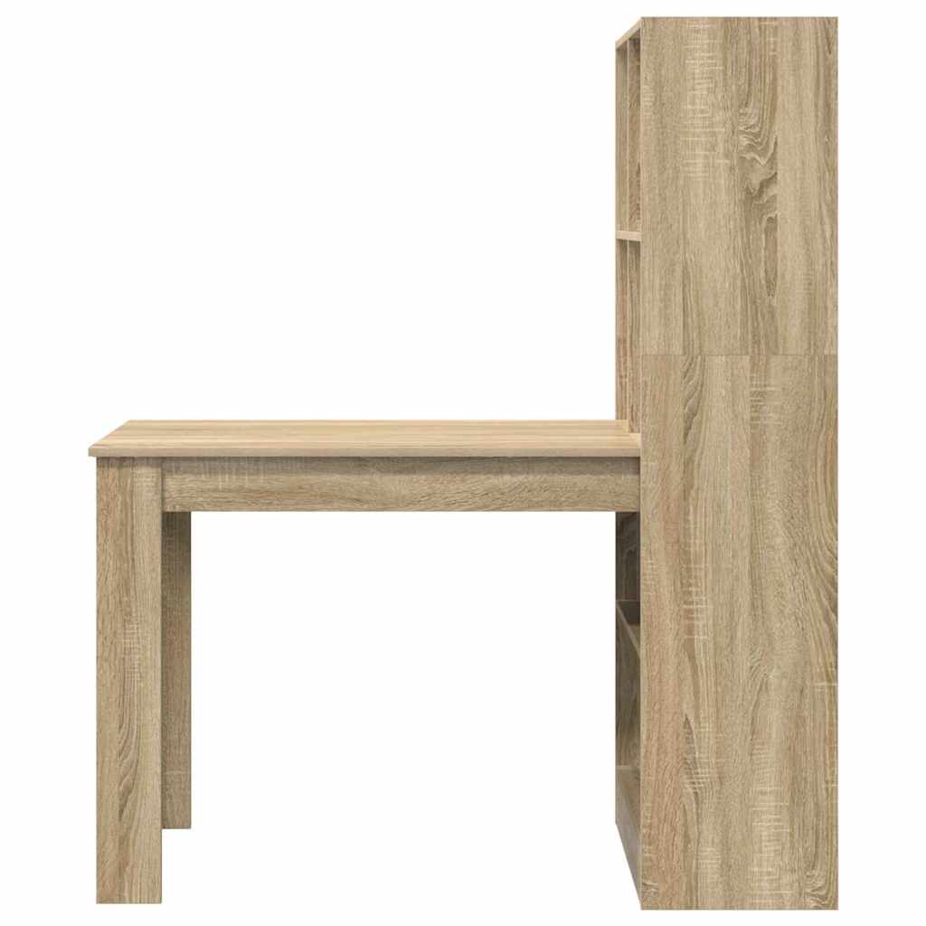 Skrivebord Sonoma Eik 122 X 67 X 145 Cm Konstruert Tre