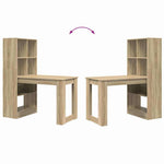 Skrivebord Sonoma Eik 122 X 67 X 145 Cm Konstruert Tre