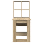 Skrivebord Sonoma Eik 122 X 67 X 145 Cm Konstruert Tre
