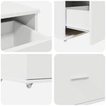 Skrivebord Med Skuff Hvit 131,5 X 50 X 106,5 Cm Konstruert Tre
