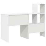Skrivebord Med Skuff Hvit 131,5 X 50 X 106,5 Cm Konstruert Tre
