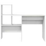 Skrivebord Med Skuff Hvit 131,5 X 50 X 106,5 Cm Konstruert Tre