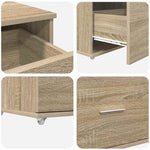 Skrivebord Sonoma Eik 131,5 X 50 X 106,5 Cm Konstruert Tre