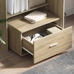 Skrivebord Sonoma Eik 131,5 X 50 X 106,5 Cm Konstruert Tre