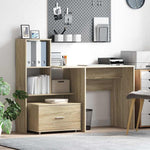Skrivebord Sonoma Eik 131,5 X 50 X 106,5 Cm Konstruert Tre