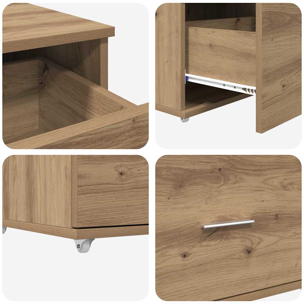 Skrivebord Artisan Eik 131,5 X 50 X 106,5 Cm Konstruert Tre