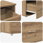 Skrivebord Artisan Eik 131,5 X 50 X 106,5 Cm Konstruert Tre