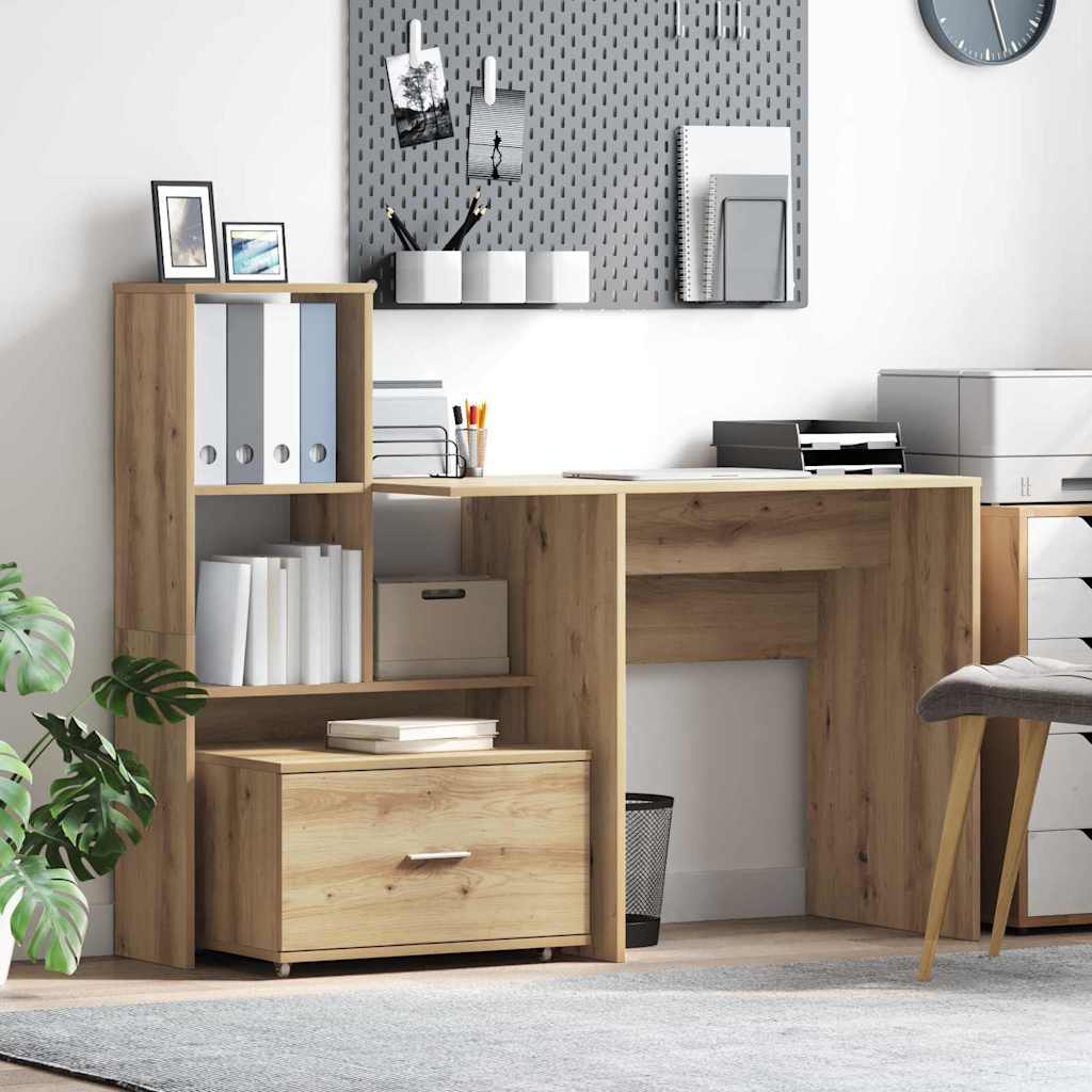 Skrivebord Artisan Eik 131,5 X 50 X 106,5 Cm Konstruert Tre