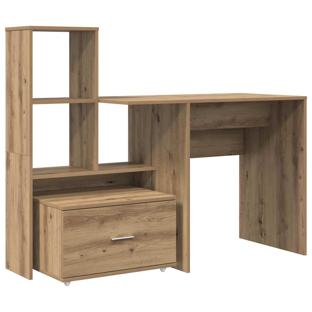 Skrivebord Artisan Eik 131,5 X 50 X 106,5 Cm Konstruert Tre