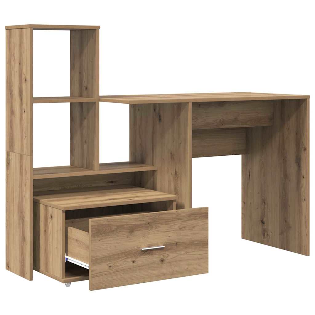 Skrivebord Artisan Eik 131,5 X 50 X 106,5 Cm Konstruert Tre