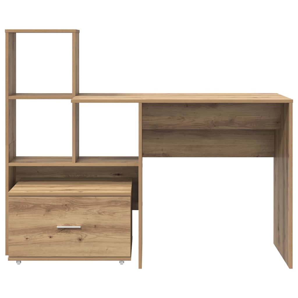 Skrivebord Artisan Eik 131,5 X 50 X 106,5 Cm Konstruert Tre